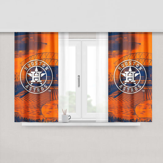 Houston Astros Peach Skin Window Curtains
