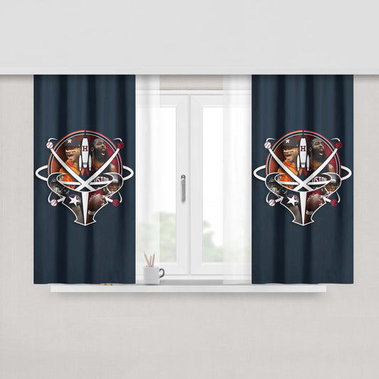 Houston Texans Fans Wallpaper Peach Skin Window Curtains