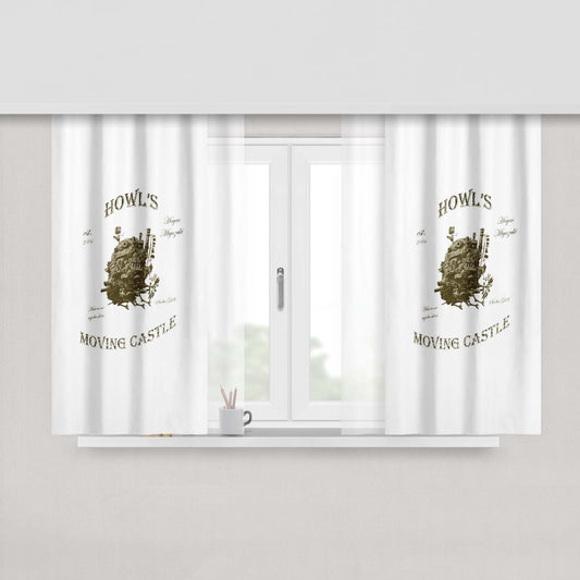 Howls Moving Castle Peach Skin Window Curtains