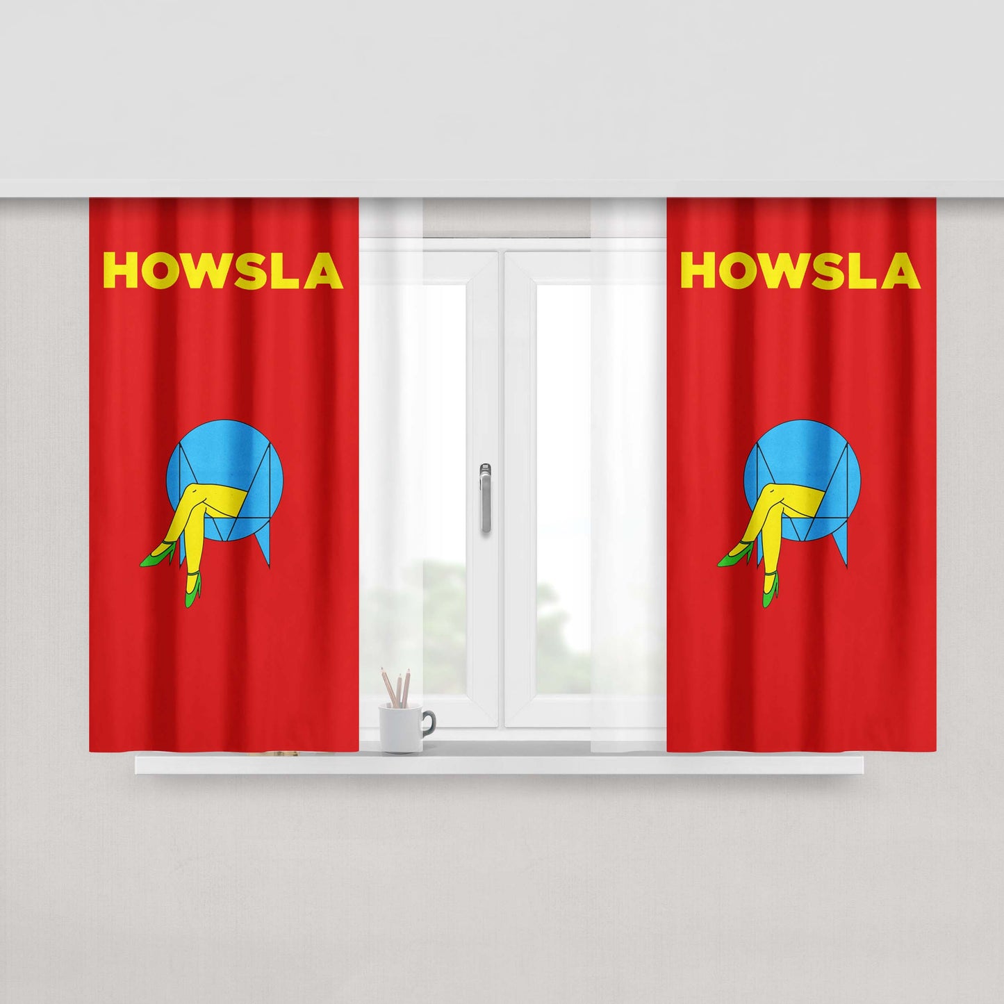 Howsla Owsla Peach Skin Window Curtains