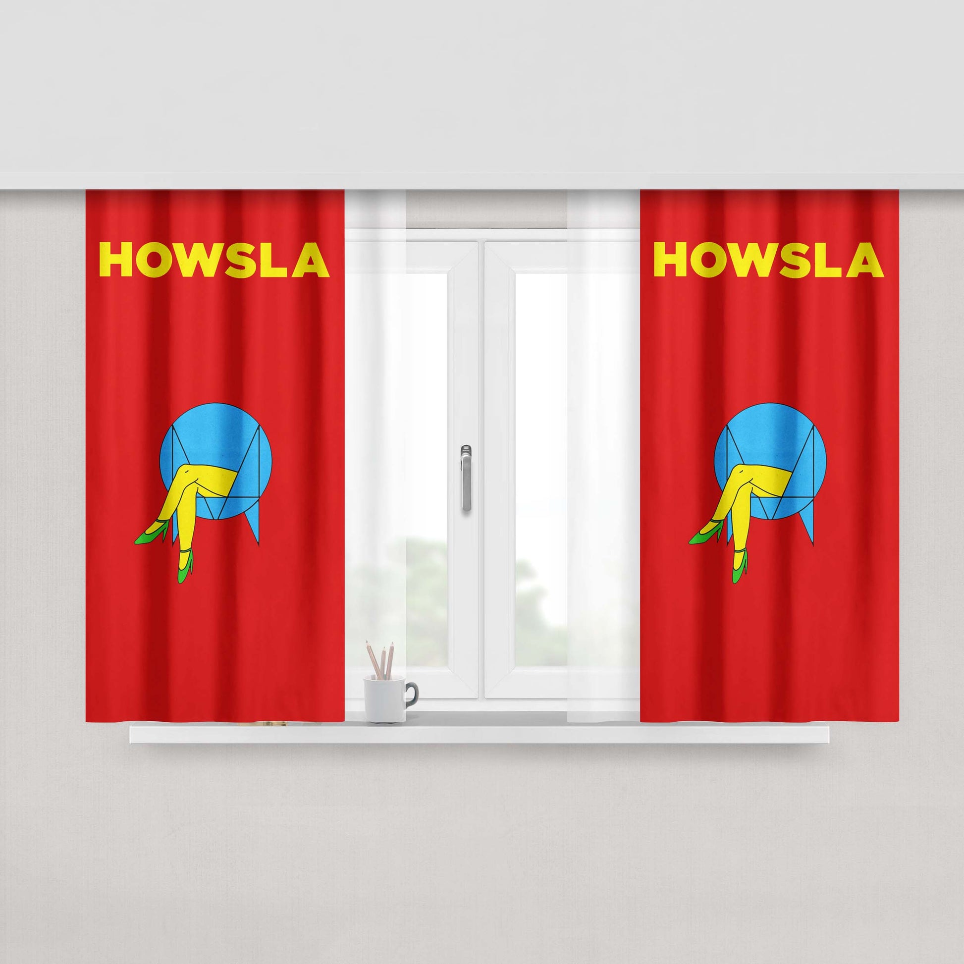Howsla Owsla Peach Skin Window Curtains
