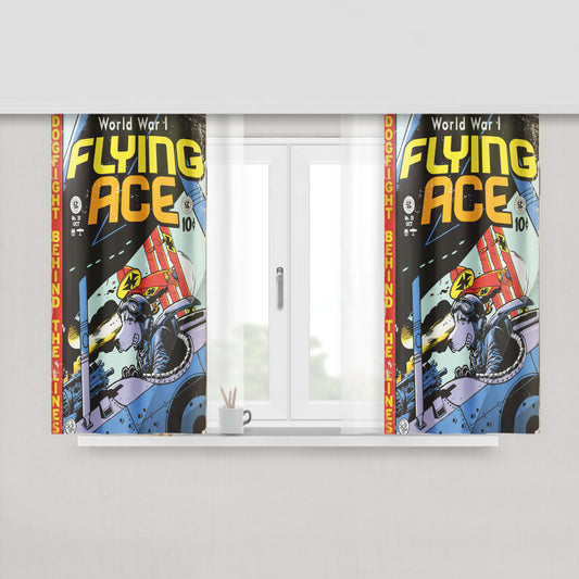 Flying Ace Snoopy Peach Skin Window Curtains
