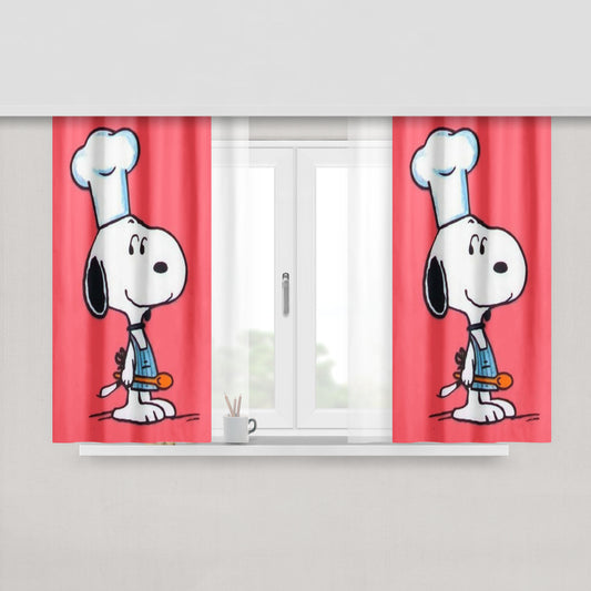 Snoopy Commes Des Garcons Peach Skin Window Curtains