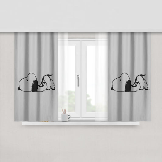 Snoopy Dog Perfect Friend Peach Skin Window Curtains