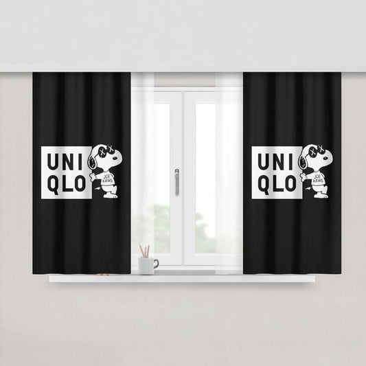Uniqlo X Snoopy Peach Skin Window Curtains