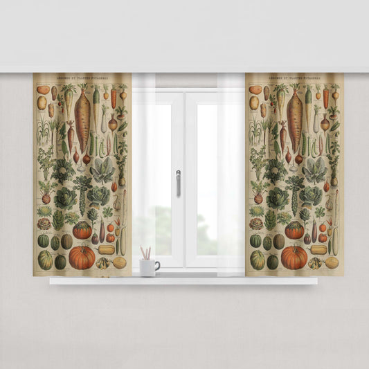 Adolphe Millot'S Vegetables Window Curtains