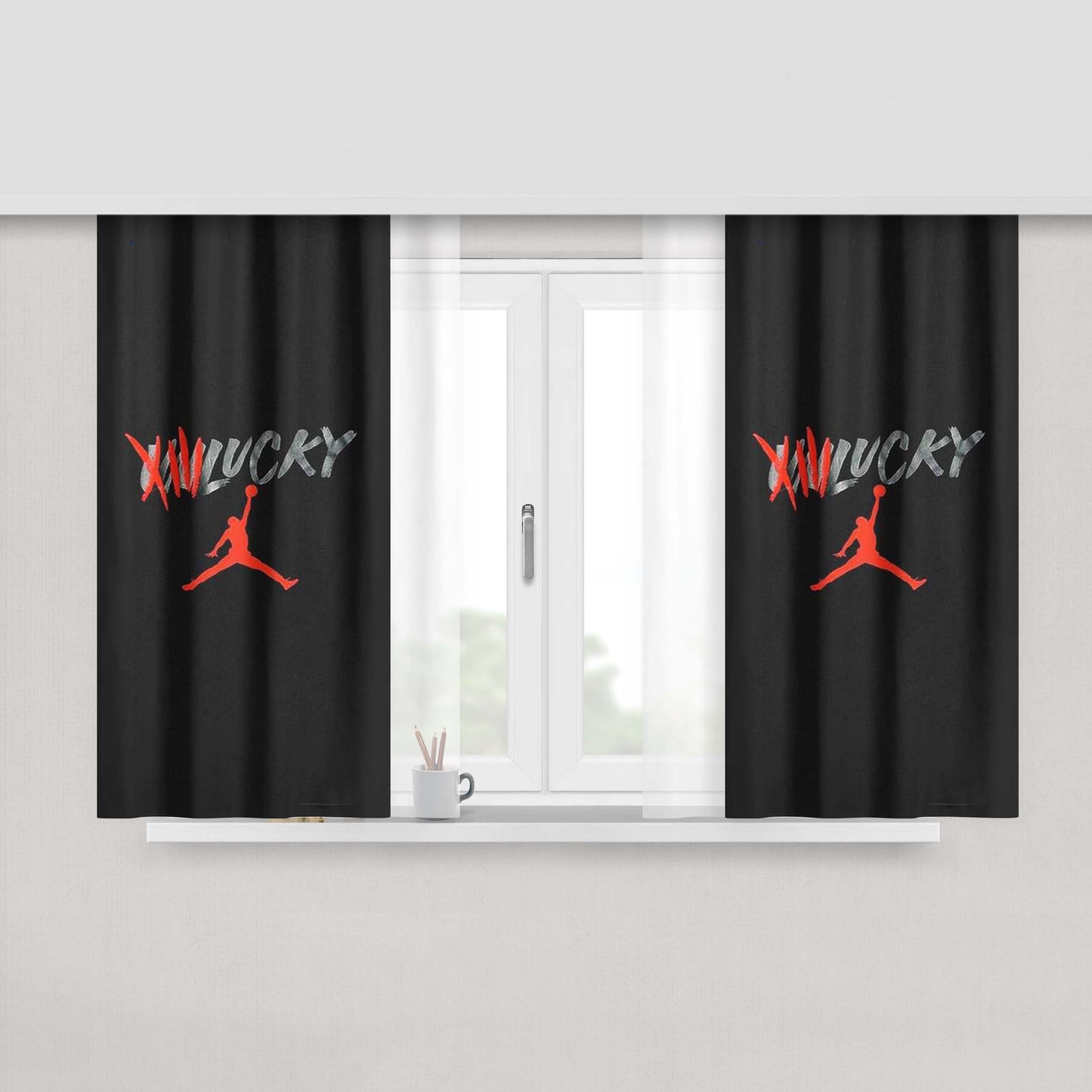 Air Jordan New Logo Window Curtains