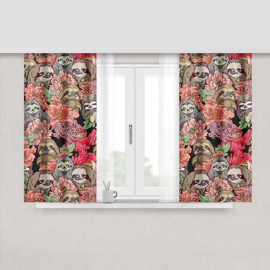 Huebucket Because Sloths Window Curtains