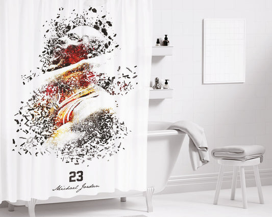 23 Michael Jordan Bathroom Shower Curtain Fabric Waterproof | 66 X 72 Inch