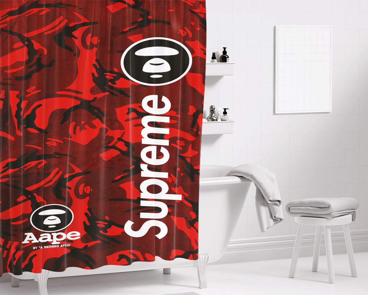 Baltimore Ravens Nfl Orioles Mlb Logo Dark Wood Bathroom Shower Curtain Fabric Waterproof | 66 X 72 Inch