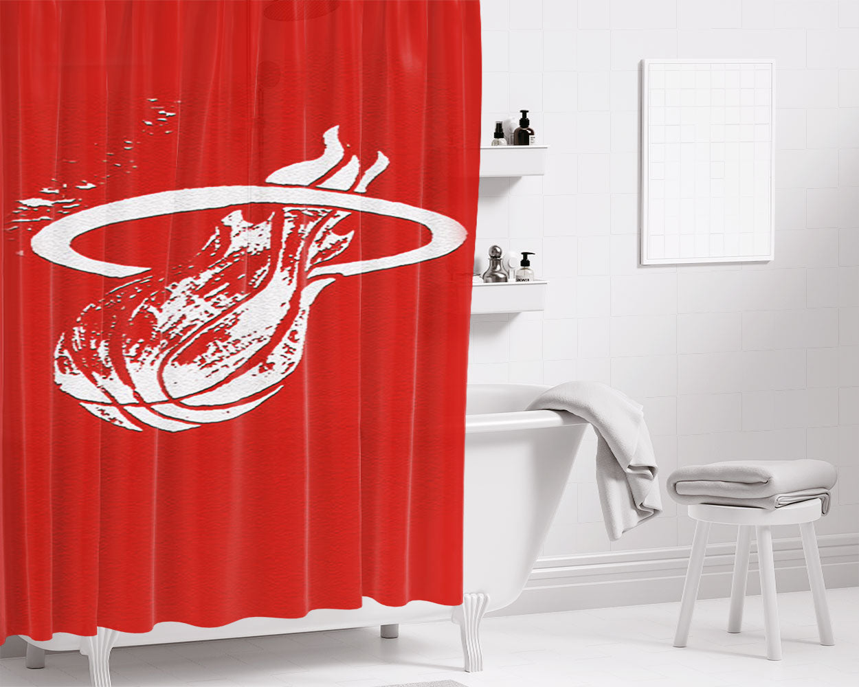 Baseball - Chicago White Sox Bathroom Shower Curtain Fabric Waterproof | 66 X 72 Inch