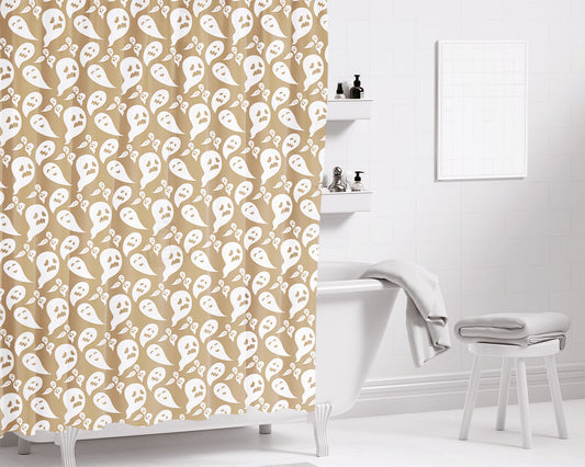 Broncos Denver Christmas Wallpaper Bathroom Shower Curtain Fabric Waterproof