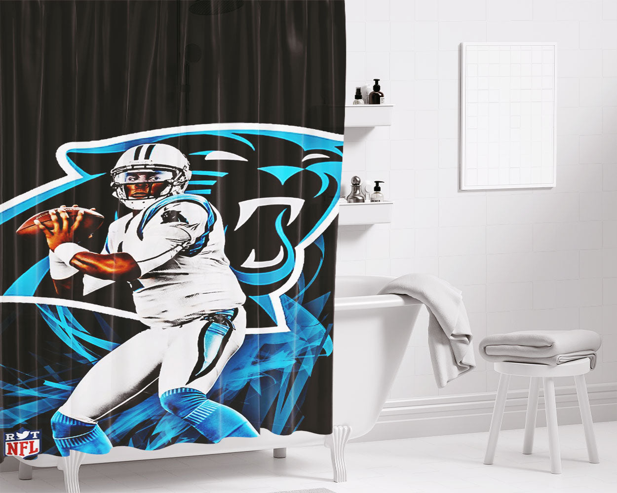 Calvin And Hobbes Christmas Snow Bathroom Shower Curtain Fabric Waterproof | 66 X 72 Inch