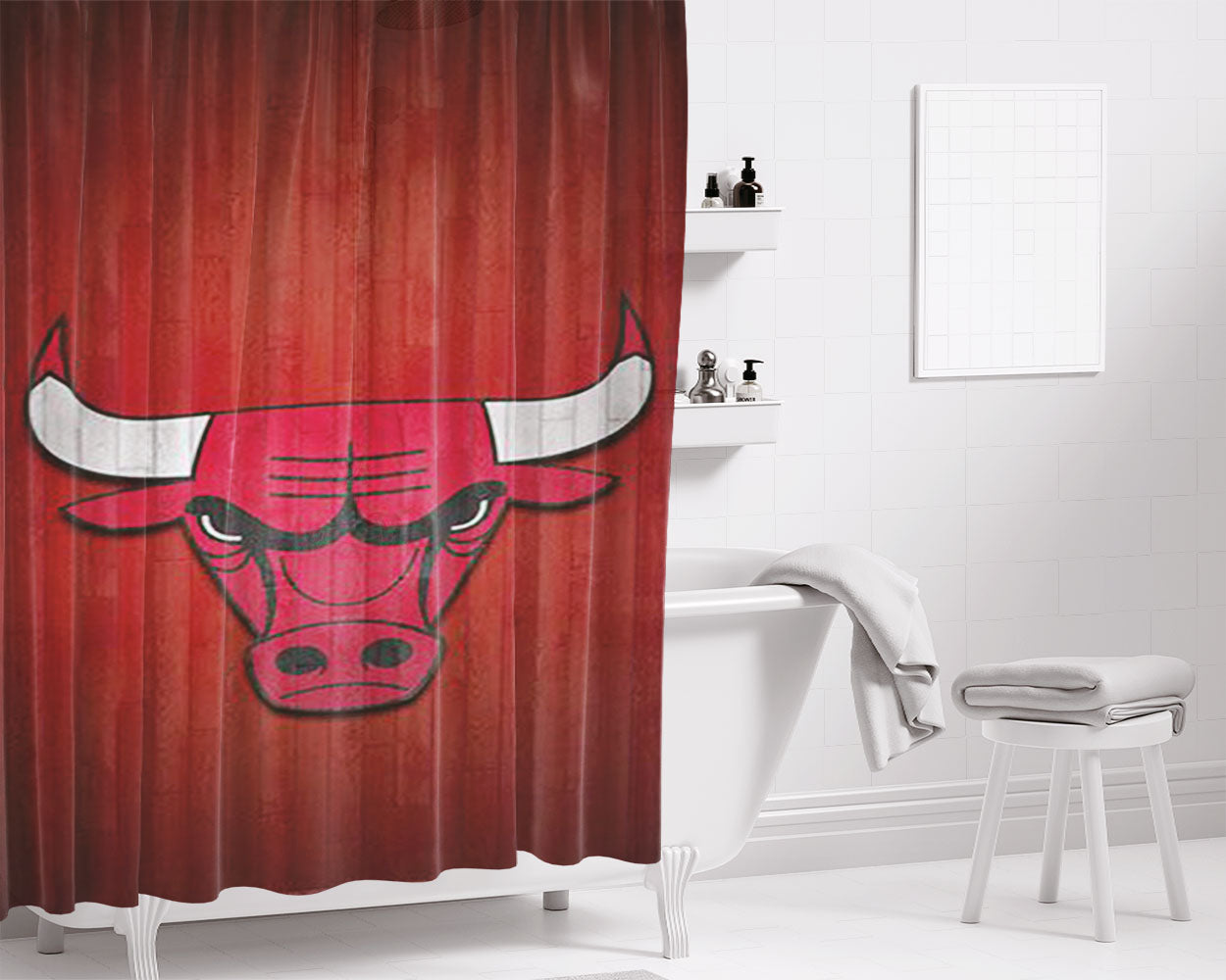Chicago Bulls Zach Lavine Bathroom Shower Curtain Fabric Waterproof | 66 X 72 Inch