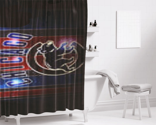 Chicago Cubs 2016 World Series Champions Fly W Win Bathroom Shower Curtain Fabric Waterproof