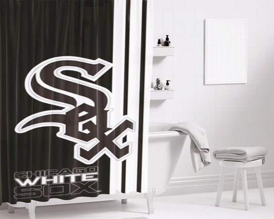 Chicago White Sox 3 Bathroom Shower Curtain Fabric Waterproof