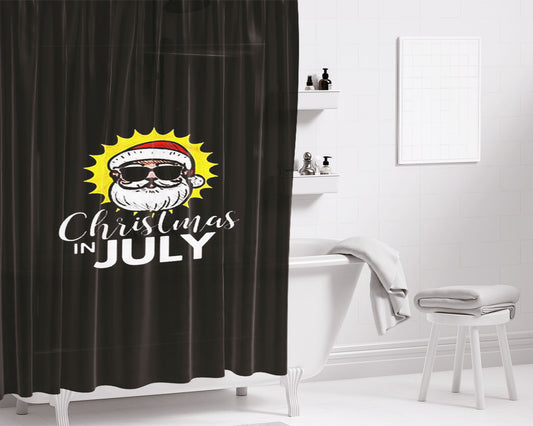 Christmas Elf Quote Bathroom Shower Curtain Fabric Waterproof