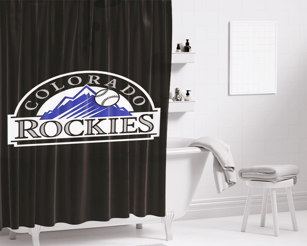 Colorado Rockies 3 Bathroom Shower Curtain Fabric Waterproof | 66 X 72 Inch