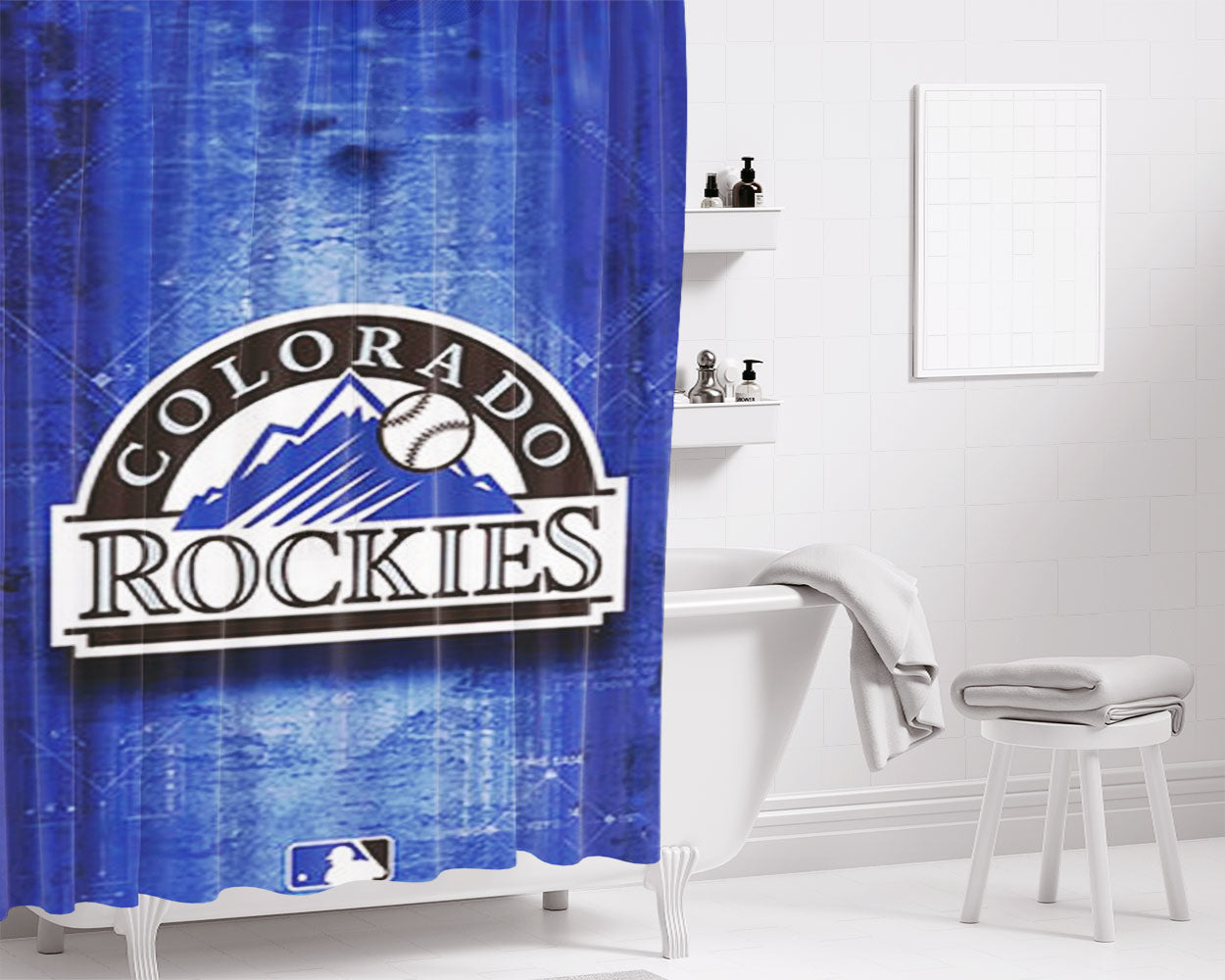 Colorado Rockies Wallpaper Bathroom Shower Curtain Fabric Waterproof | 66 X 72 Inch