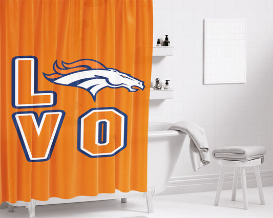 Denver Broncos Superbowl 50 Bathroom Shower Curtain Fabric Waterproof