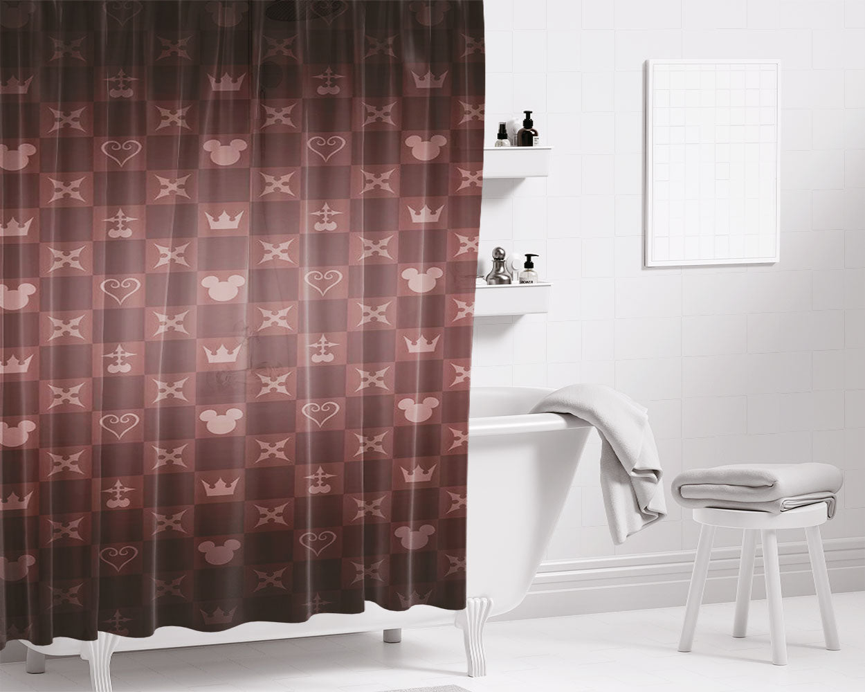 Disney Mickey Mouse Halloween Bathroom Shower Curtain Fabric Waterproof | 66 X 72 Inch