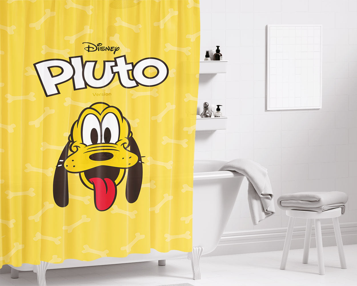 Disney Oh Boy It'S The Holidays Mickey Bathroom Shower Curtain Fabric Waterproof | 66 X 72 Inch