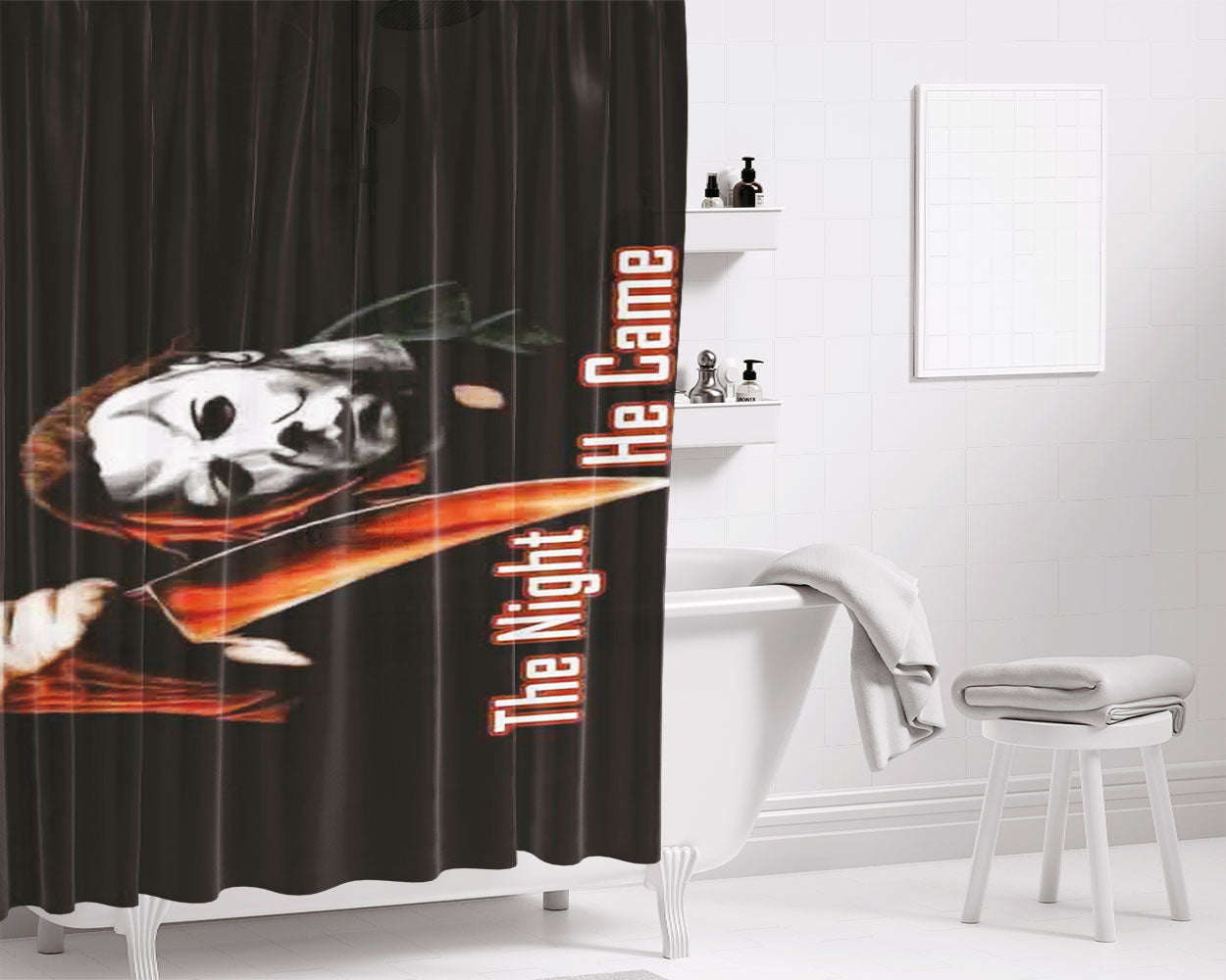 Halloween Snoopy Jack O'Lantern Bathroom Shower Curtain Fabric Waterproof | 66 X 72 Inch