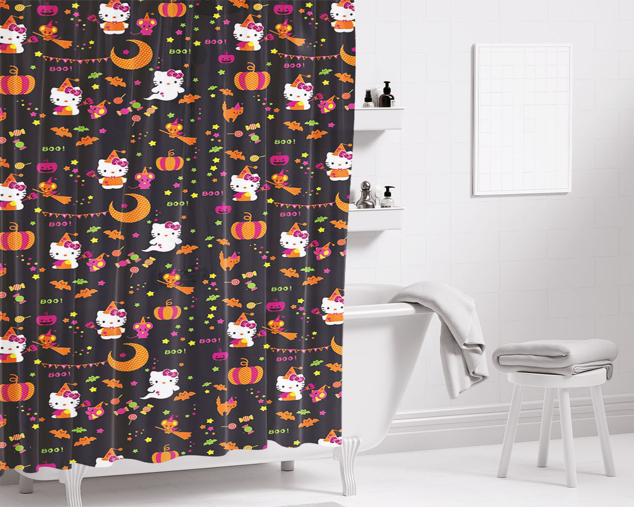 Hei Hei Chicken Moana Art Bathroom Shower Curtain Fabric Waterproof | 66 X 72 Inch