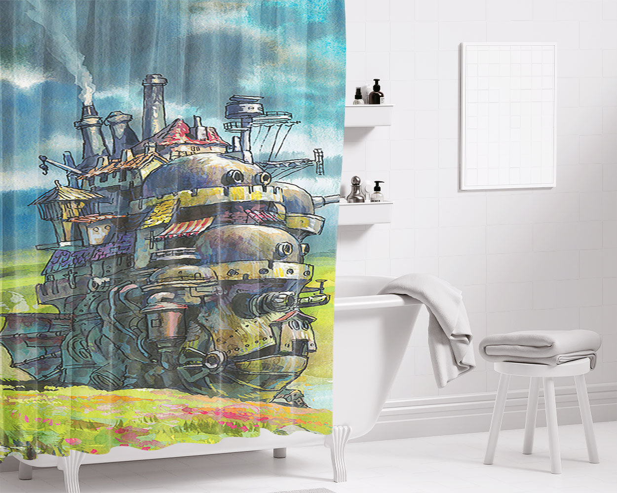 How To Train Your Dragon Toothless Dragon Upside Down Bathroom Shower Curtain Fabric Waterproof | 66 X 72 Inch