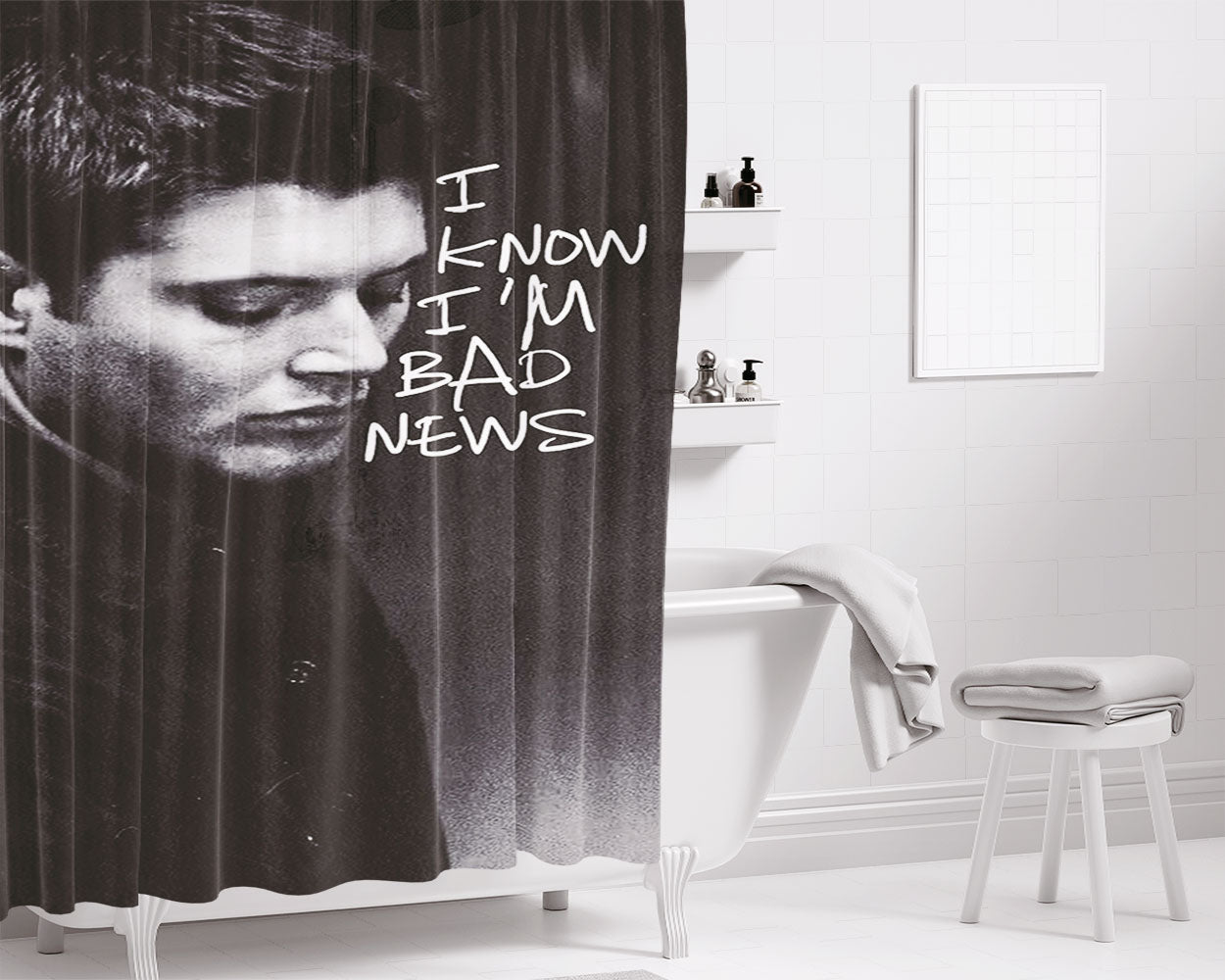 I Hate Everything Wednesday Addams Bathroom Shower Curtain Fabric Waterproof | 66 X 72 Inch