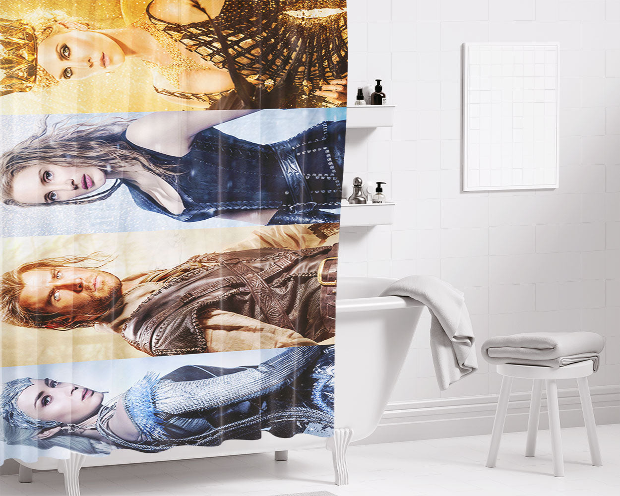 Ice King Adventure Time Art Bathroom Shower Curtain Fabric Waterproof | 66 X 72 Inch
