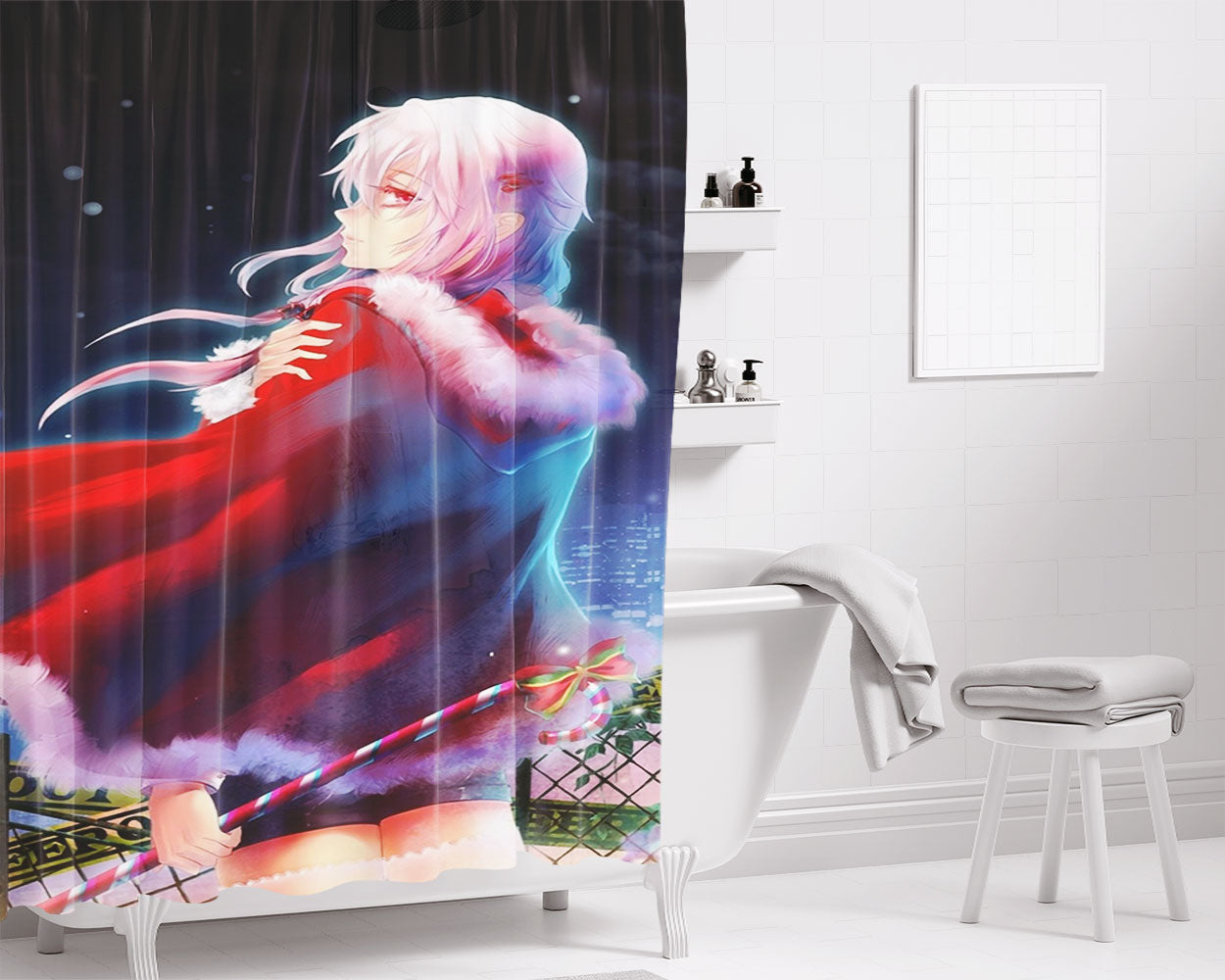 Initial D Car Ae86 Trueno Art Bathroom Shower Curtain Fabric Waterproof | 66 X 72 Inch
