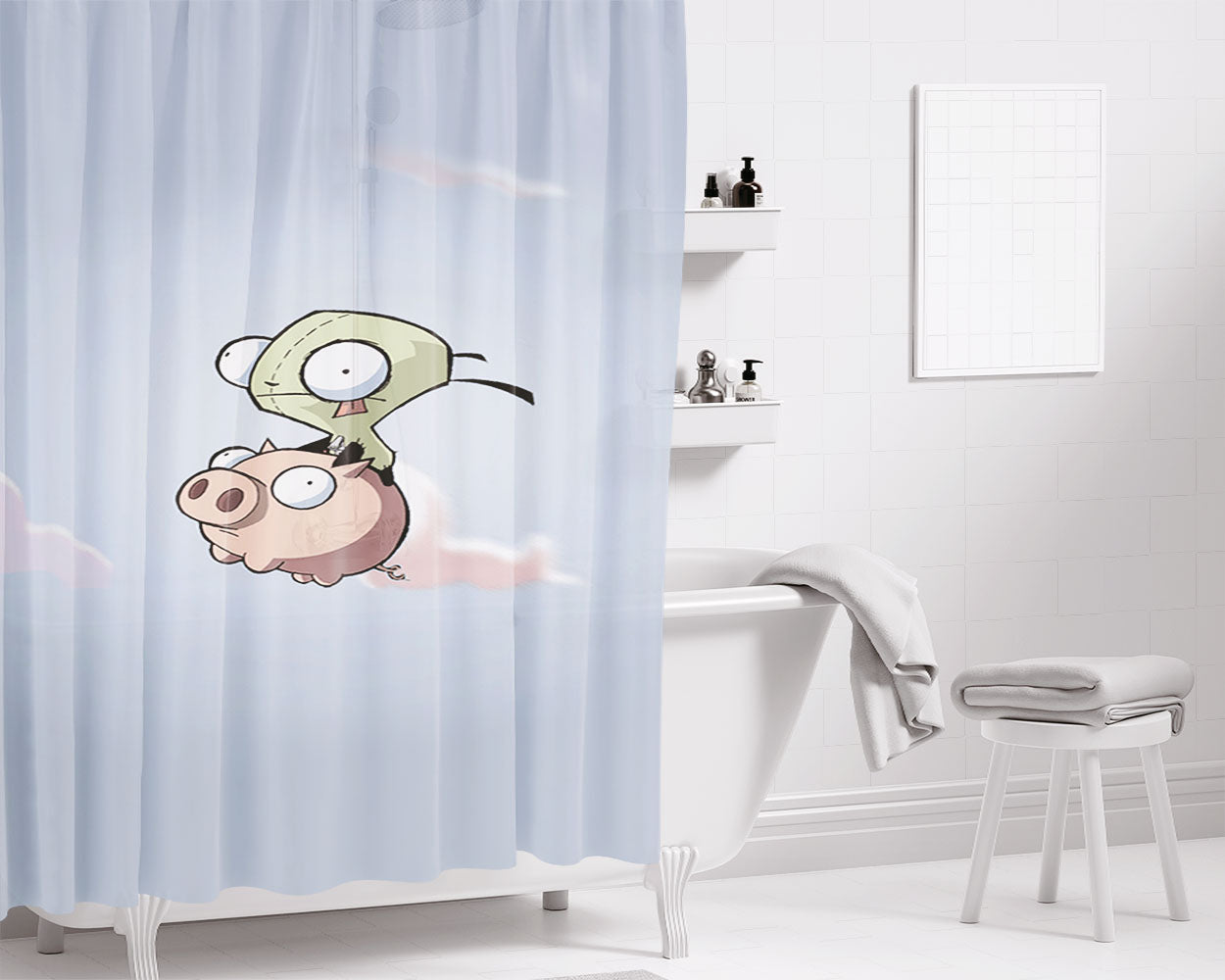 Inuyasha Anime Boy Bathroom Shower Curtain Fabric Waterproof | 66 X 72 Inch