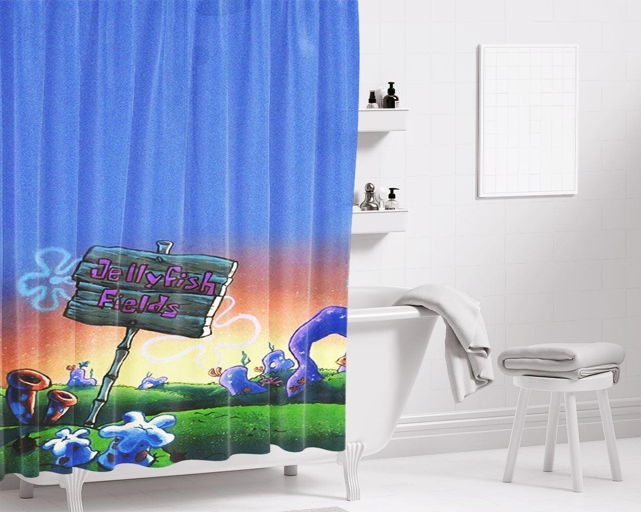 Jeff The Killer Pikachu Bathroom Shower Curtain Fabric Waterproof | 66 X 72 Inch