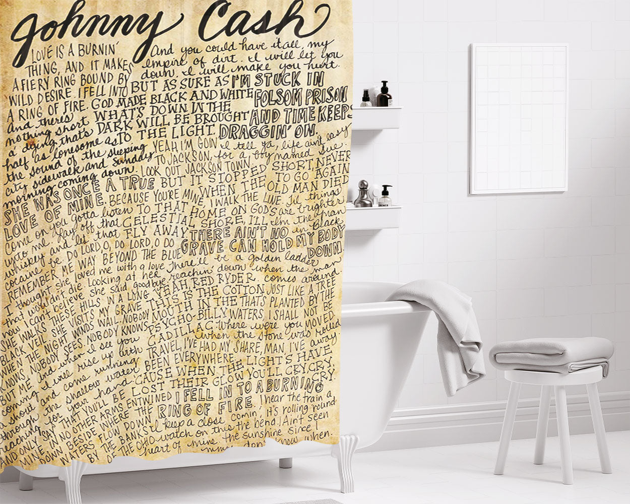 John Wick Keanu Reeves Bathroom Shower Curtain Fabric Waterproof | 66 X 72 Inch
