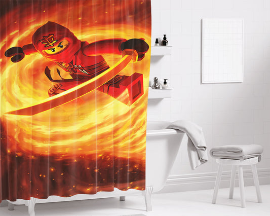 Kafuu Chino Anime Girl Bathroom Shower Curtain Fabric Waterproof