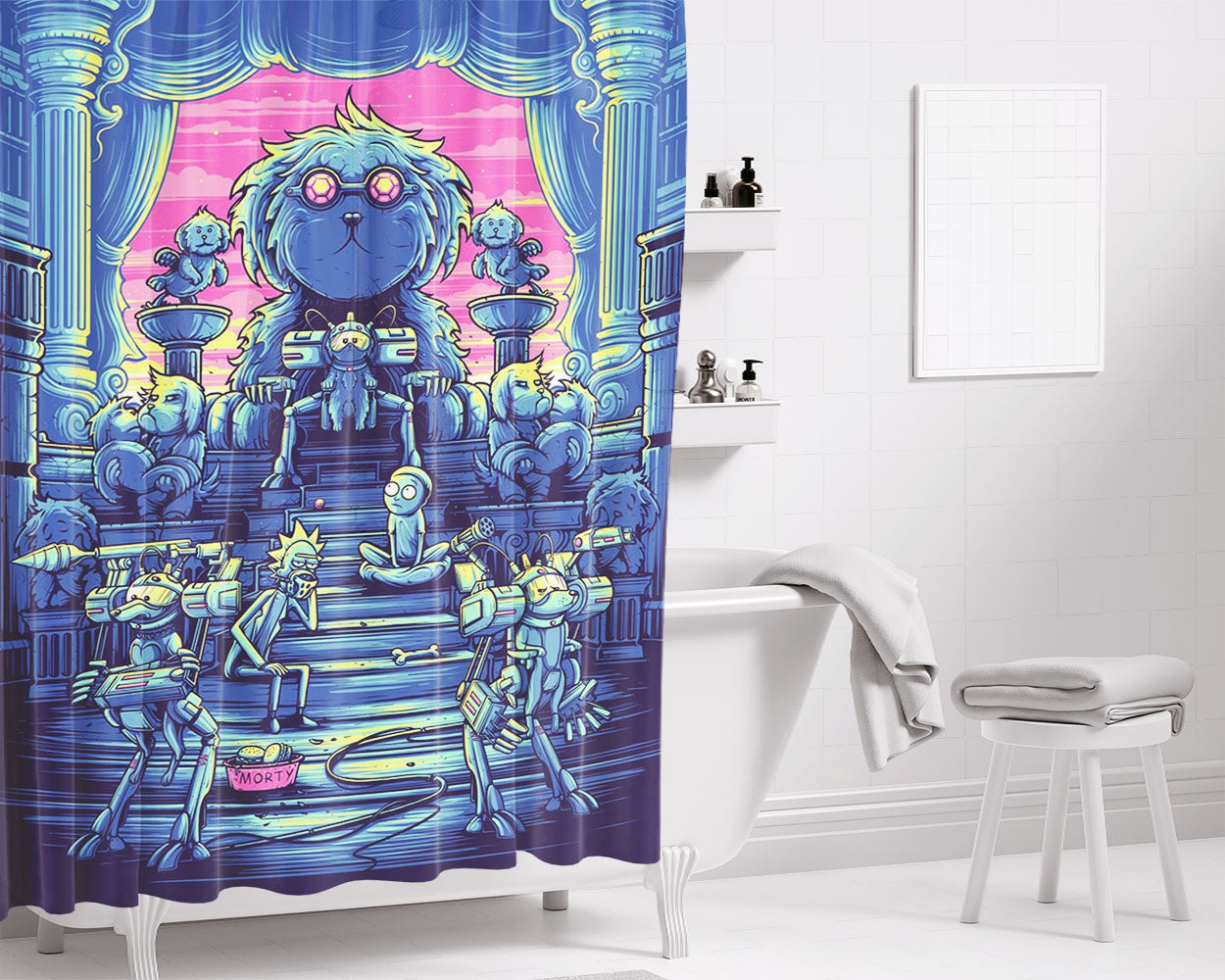 King Black Panther Bathroom Shower Curtain Fabric Waterproof | 66 X 72 Inch