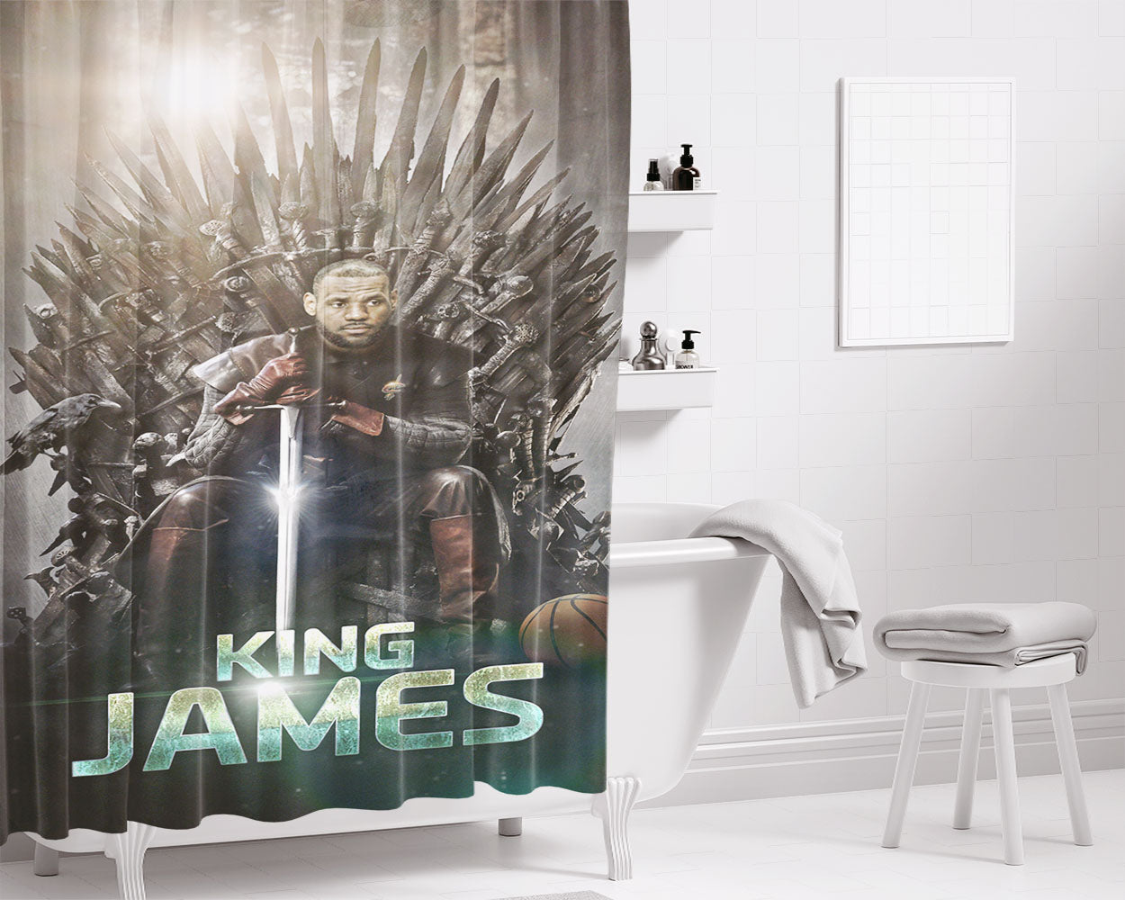 King Lawnmower Dog Rick And Morty Bathroom Shower Curtain Fabric Waterproof | 66 X 72 Inch