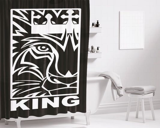 King Lebron James Bathroom Shower Curtain Fabric Waterproof