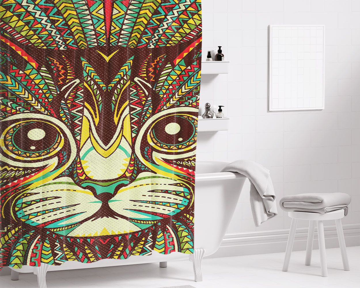 Kitkat Chocolate Bathroom Shower Curtain Fabric Waterproof | 66 X 72 Inch