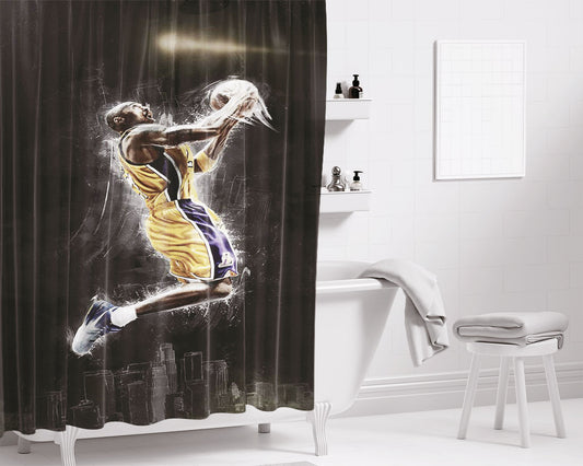 Personalized Kobe Bryant 3D Shower Curtain Farmhouse Bathroom Decor