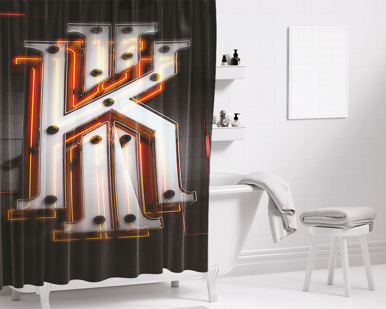 Kobe Bryant Herovillain Collage Bathroom Shower Curtain Fabric Waterproof | 66 X 72 Inch