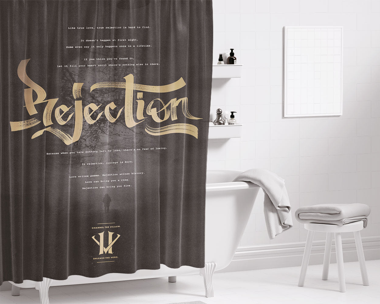 Kobe Bryant Purple Symbol Bathroom Shower Curtain Fabric Waterproof | 66 X 72 Inch