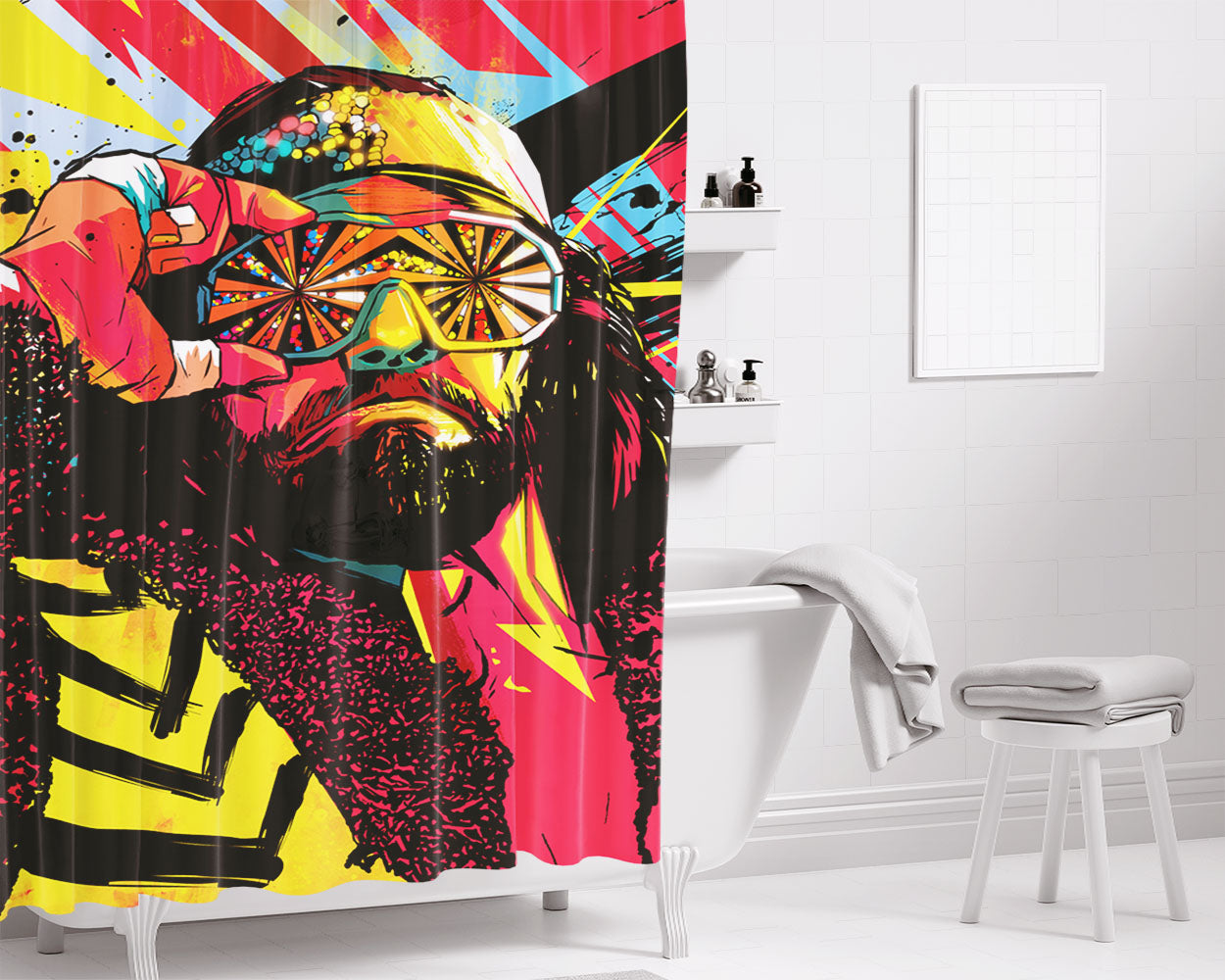 M&M Minis And Peanuts Milk Chocolate Bar Bathroom Shower Curtain Fabric Waterproof | 66 X 72 Inch