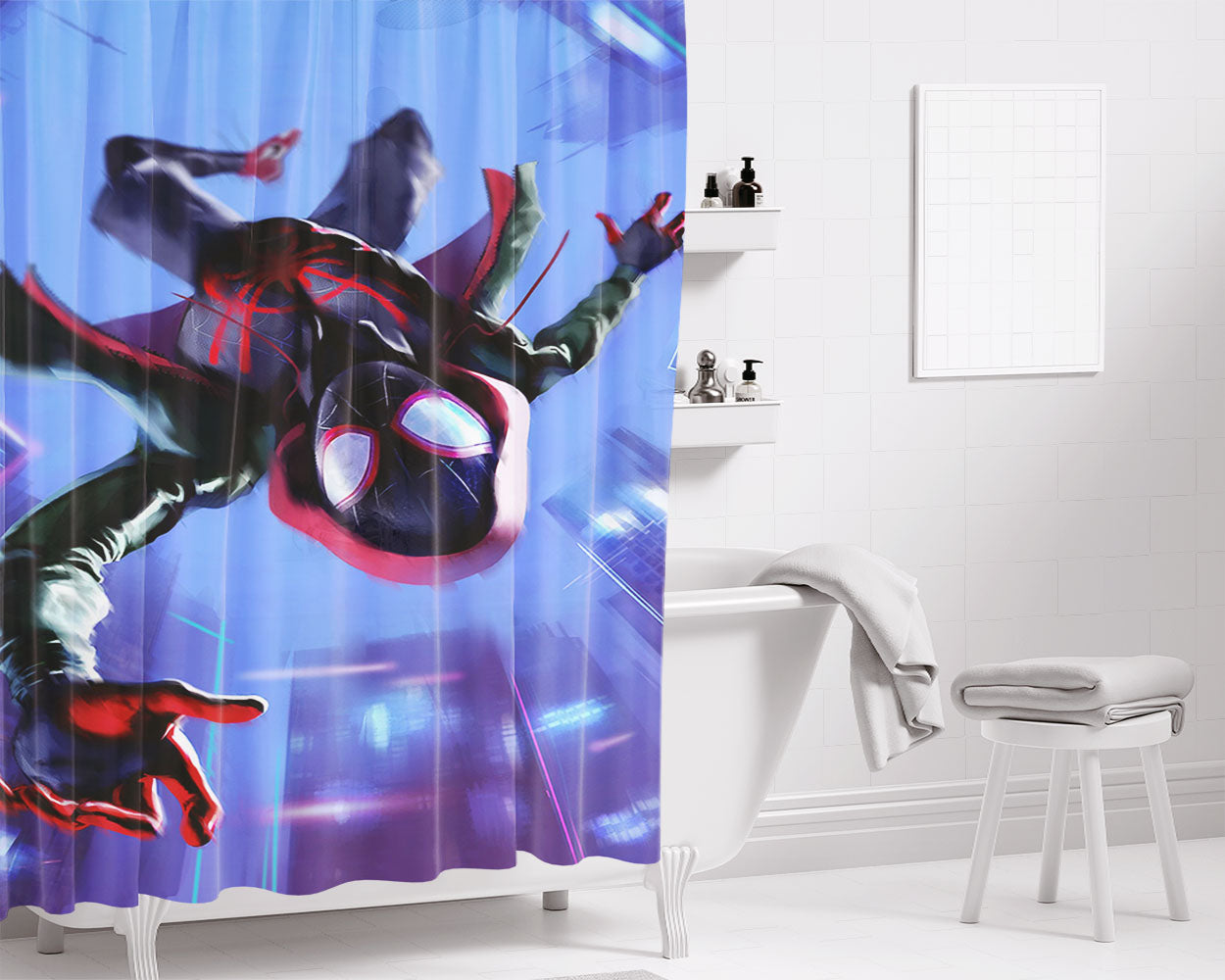 Mihael Jordan 23 Art Abstract Bathroom Shower Curtain Fabric Waterproof | 66 X 72 Inch