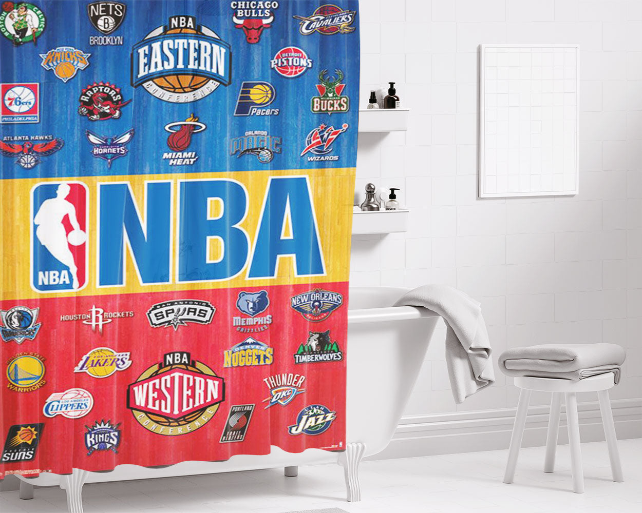 Nba Lakers Kobe Bryant Bathroom Shower Curtain Fabric Waterproof | 66 X 72 Inch
