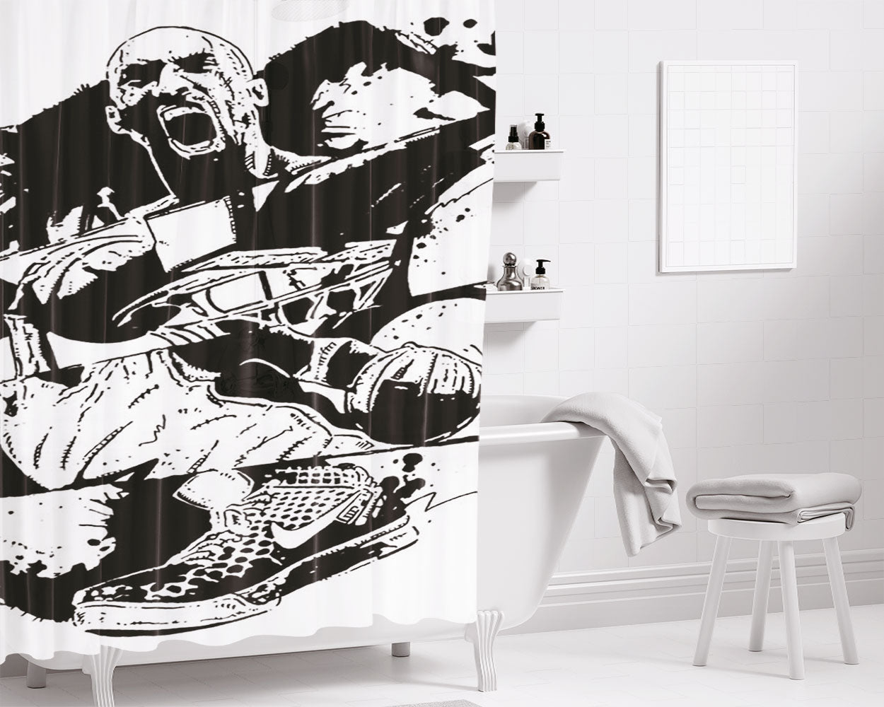 Nike Kobe Bryant Portada Bathroom Shower Curtain Fabric Waterproof | 66 X 72 Inch