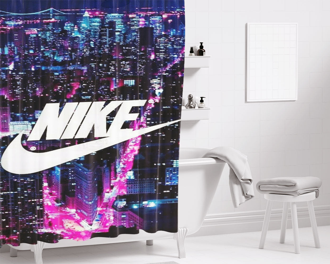 Nike Kobe Bryant Bathroom Shower Curtain Fabric Waterproof | 66 X 72 Inch