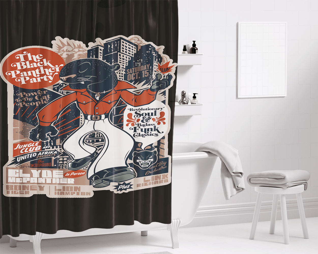 Rat Fink Bathroom Shower Curtain Fabric Waterproof | 66 X 72 Inch