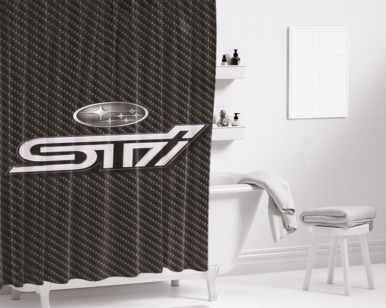 Stussy Bathroom Shower Curtain Fabric Waterproof | 66 X 72 Inch